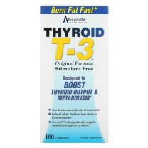Absolute Nutrition Thyroid T-3 Radical Metabolic Booster. Thyroid T3™ bevat voedingsstoffen die de schildklierproductie verhogen en de stofwisseling van het lichaam verhogen (zonder stimulerende middelen). Om een trage schildklier te helpen die wordt vero