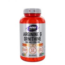 L-Arginine 500mg/ L-Ornithine 250mg , Now Foods