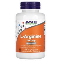 L-Arginine 500 mg (plantaardige capsules), Now Foods