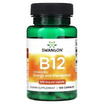 Swanson, Vitamin B12, 500 mcg, 100 Capsules