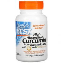 High Absorption Curcumin From Turmeric Root with C3 Complex & BioPerine 500mg - 120 caps - Doctor's Best