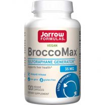 BroccoMax levert 35 mg sulforafaan glucosinolaat (SGS) per portie, wat de voorloper van sulforafaan is en fase 1 ontgifting ondersteunt.* Dit supplement bevat ook Myrosinase, een enzym dat SGS omzet in sulforafaan ter ondersteuning van een gezonde celrepl