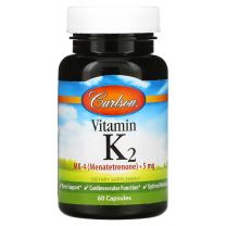 Carlson, Vitamin K2 MK4, 5 mg, 60 Capsules
