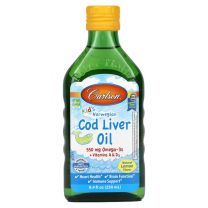 Carlson, Kid's Norwegian, Cod Liver Oil, Natural Lemon, 8.4 fl oz (250 ml)