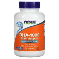 1.000 mg DHA per softgel. DHA helpt de gezondheid van de hersenen te ondersteunen en speelt een rol bij de cognitieve functie. * NOW® DHA-1000 Brain Support heeft vier keer zoveel DHA (1.000 mg per softgel) dan ons reguliere product (250 mg per softgel). 