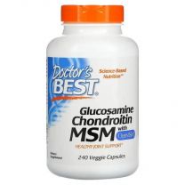 Glucosamine Chondroitin MSM with OptiMSM - Doctor's Best, 240 veggie capsules