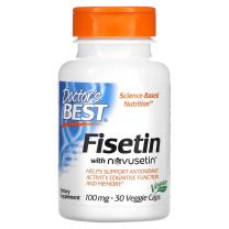 Doctor's Best, Fisetin with Novusetin, 100 mg, 30 Veggie Caps. Nootropic Anti-Aging Supplement. Novusetin ondersteunt de cognitieve gezondheid door oxidatieve stress te beheersen en een gezonde ontstekingsreactie in stand te houden. Fisetin supplement voo
