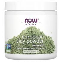 European Clay Powder van Now Solutions. Europees kleipoeder is ideaal voor de meeste huidtypes en helpt onzuiverheden en ongewenste vuildeeltjes uit de huid te verwijderen, waardoor poriën minder opvallen en de algehele teint verbetert. Voor normale, geme