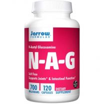 NAG (N-Acetyl-Glucosamine) - Jarrow Formulas. Geacetyleerde vorm van glucosamine. N-Acetyl Glucosamine is een muco-polysaccharide van hyaluronzuur, een essentieel bestanddeel van de synoviale vloeistof die de gewrichten smeert. Verhoogt de productie van h