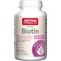 Jarrow Biotin 5000mcg, 100 veggie capsules, ondersteunt gezond haar, huid en nagels