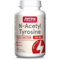 Jarrow Formulas, N-Acetyl Tyrosine, 350 mg, 120 Capsules. N-acetyl-L-tyrosine (NALT) is een afgeleide van L-tyrosine, een aminozuur dat neurotransmitters aanmaakt die cruciaal zijn voor de gezondheid van de hersenen. Het kan de cognitie en alertheid in st