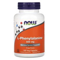 L-Phenylalanine 500 mg, 120 veg capsules, Now Foods
