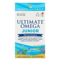 Ultimate Omega Junior, 6-12 jaar, Aardbei, 340 mg, Nordic Naturals