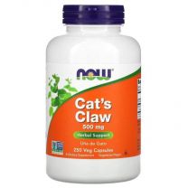 cat's claw 500mg 250 veg capsules now foods