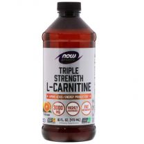 L-Carnitine Liquid, Triple Strength 3000 mg - Now Foods