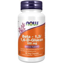 Beta 1,3/1,6- D -Glucan 100 mg Veg Capsules, now foods
