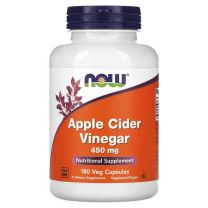 Apple cider vinegar 450 mg, Now Appelazijn 450mg 180 capsules, 733739033178