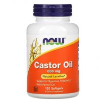 Castor Oil 650 mg capsules - Now Foods