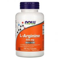 L-Arginine 500 mg - 100 Veg Capsules | Now Foods