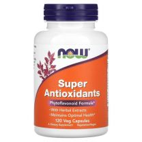 Now Foods Super Antioxidanten - 120 Veg Capsules. Antioxidanten zijn stoffen die oxidatieve stress lijken te verminderen. Oxidatieve stress zou leiden tot veroudering en bepaalde ziekten zoals kanker. Veel voorkomende ingrediënten waarvan gedacht wordt da