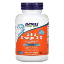 NOW Foods, Ultra Omega 3-D, 600 EPA / 300 DHA, 90 Fish Softgels