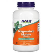magnesium malate 1000 mg 180 tabletten now foods