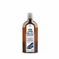 Norwegian Cod Liver Oil + D3 (levertraan) | Osavi. Norwegian Cod Liver Oil + D3, 1000 mg Omega 3, natural lemon flavour - 250 ml