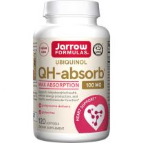 Jarrow Ubiquinol QH-absorb® - 100mg. QH-absorb bevat 100 mg Ubiquinol per softgel in plaats van de gebruikelijke 50 mg. Daarnaast bevat QH-absorb ook vitamine E, wat de capsule tegen oxidatieve schade beschermt.