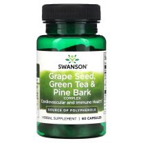 Swanson, Grape Seed, Green Tea & Pine Bark Complex, 60 Capsules