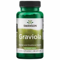 Graviola van SWANSON is een groene boom die voorkomt in Zuid- en Midden-Amerika. Het versterkt het immuunsysteem, bestrijdt virussen en verzacht ontstekingen in het lichaam.