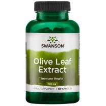 Olive Leaf Extract 500mg, Swanson, Gestandaardiseerd op 20% oleuropeïne.

