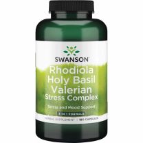 Rhodiola Holy Basil Valerian Stress Complex - Bescherm jezelf tegen dagelijkse stress
