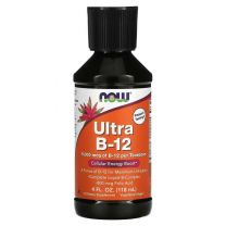 NOW Ultra B12, 5.000 mcg B12 per theelepel; 3 vormen van B-12 voor maximaal effect; compleet vloeibaar B-Complex; 800 mcg foliumzuur; smakelijk!!!