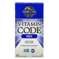Vitamin Code Men van Garden of Life bevat geselecteerde voedingsstoffen om de een gezonde prostaat te ondersteunen met vitamine E, lycopeen, selenium en zink, mentale en fysieke energie met vitamine B-complex en chroom, en hartgezondheid met vitamine B-co