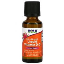 Extra Strength Liquid Vitamin D3, 1000 IU, NOW Foods, vloeibare vitamine D