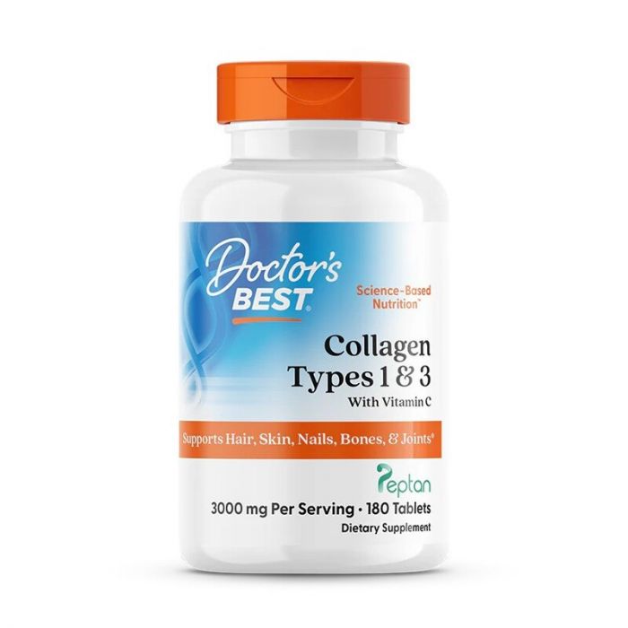 Doctor's Best Collagen Types 1 and 3 and Vitamin C, 3,000 mg 