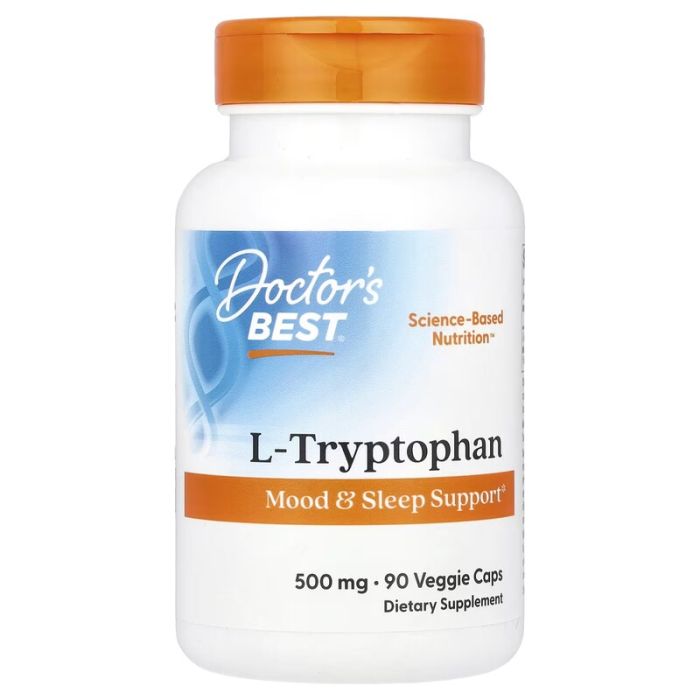 Doctor's Best, L-Tryptophan , 500 mg, 90 Veggie Caps 