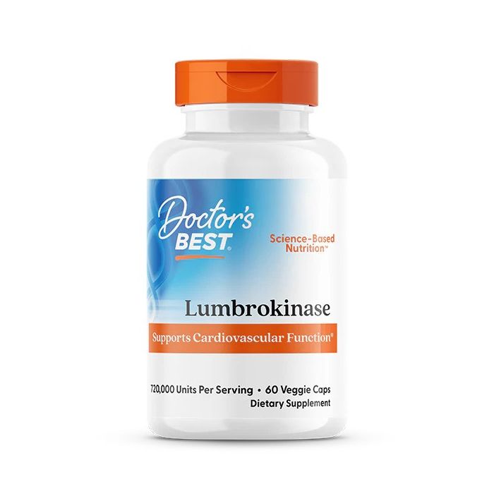 Doctor's Best Lumbrokinase, 720,000 Units Per Serving, 60 Veggie Caps
