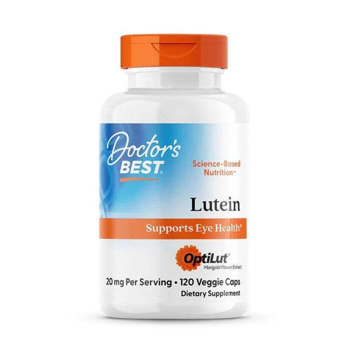 Doctor's Best Lutein from OptiLut, 20 mg Per Serving, 120 Veggie Caps
