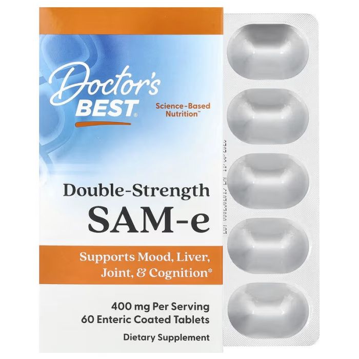 Doctor's Best, SAM-e, 400 mg, 60 Enteric Coated Tablets
SAMe 400 mg - Soloesse®