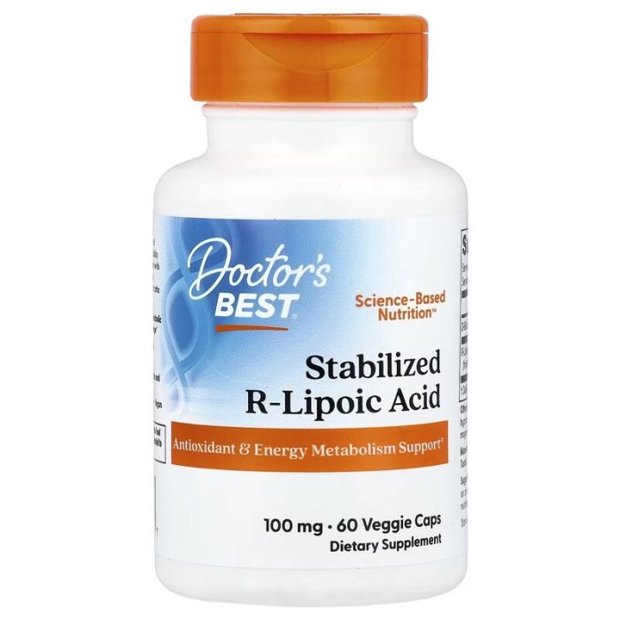 Doctor's Best, Stabilized R-Lipoic Acid, 100 mg, 60 Veggie Caps