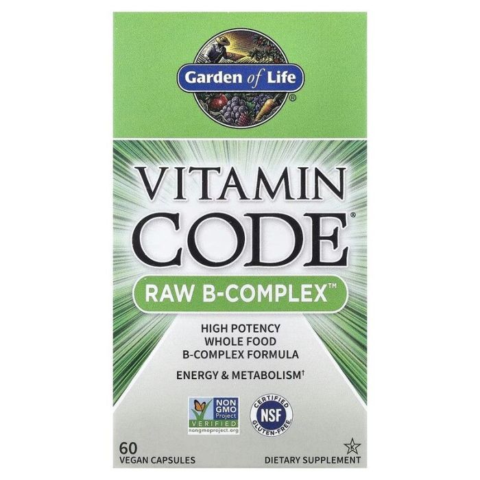 Garden of Life, Vitamin Code®, RAW B-Complex™, 60 Vegan Capsules 