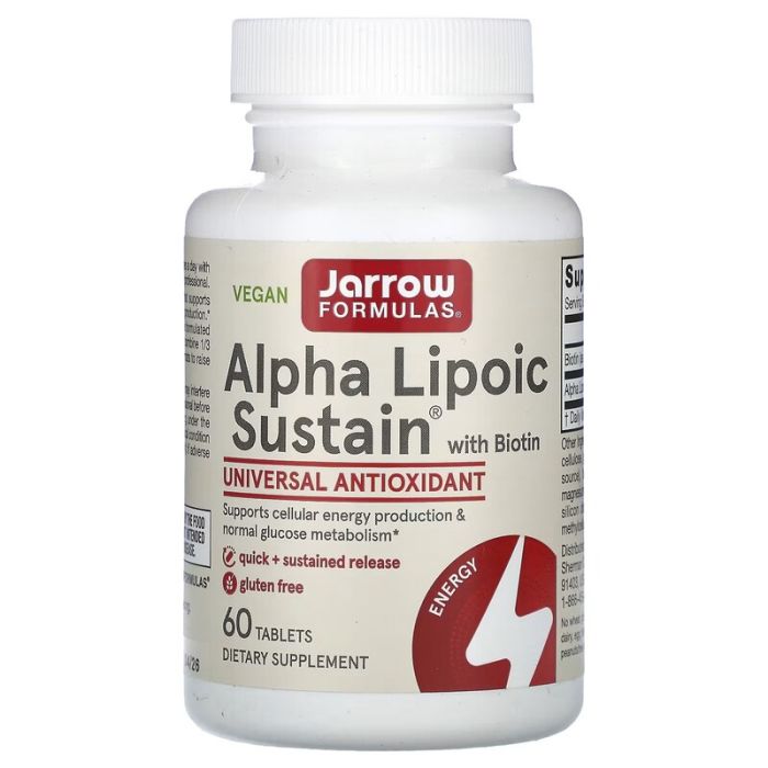 Jarrow Formulas, Alpha Lipoic Sustain with Biotin, 60 Tablets 