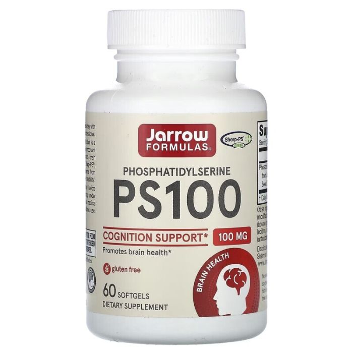 Jarrow Formulas, PS100, Phosphatidylserine, 100 mg, 60 softgels