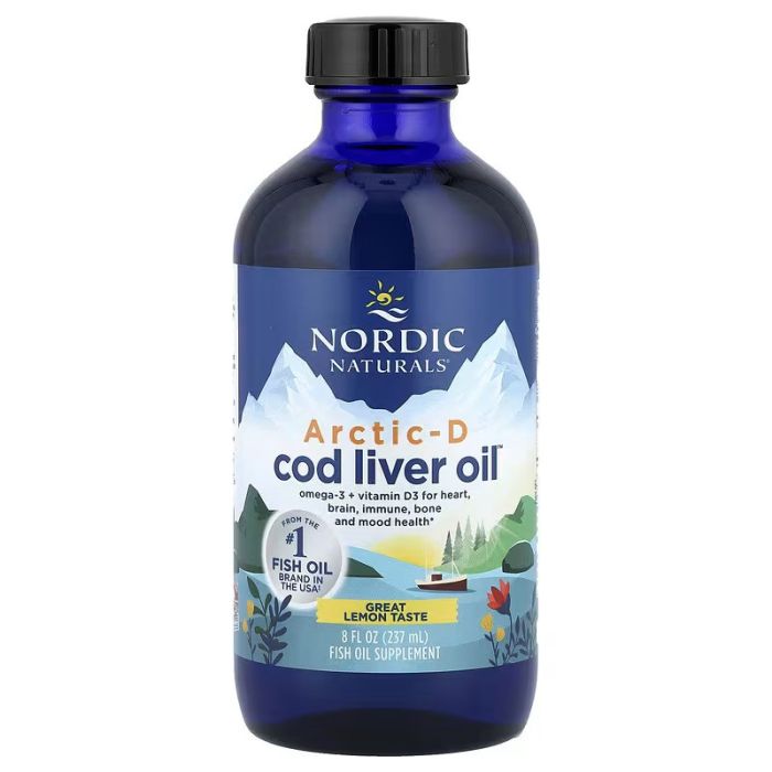 Nordic Naturals, Arctic-D Cod Liver Oil™, Lemon, 8 fl oz (237 ml)