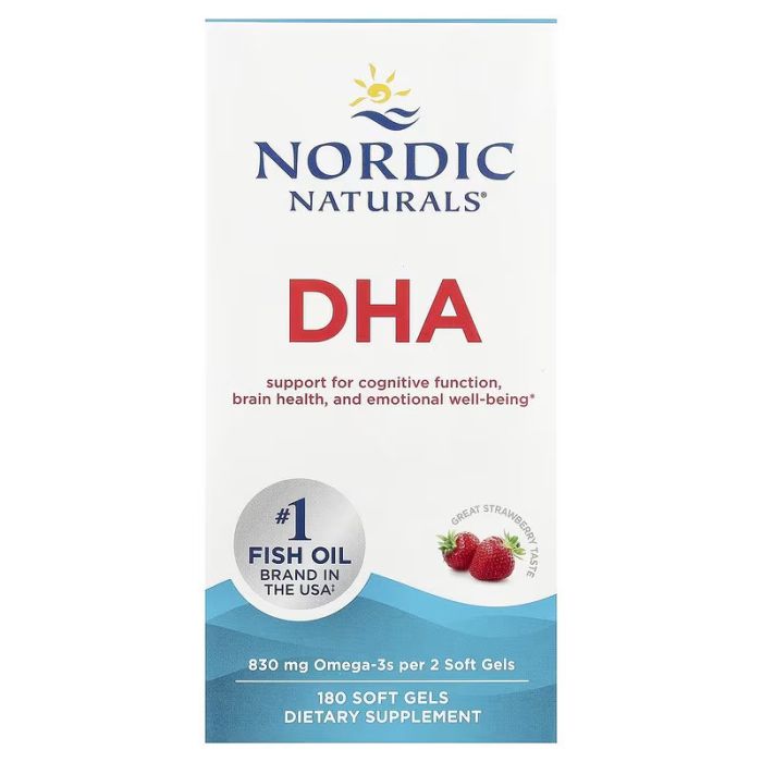  Nordic Naturals, DHA, Strawberry, 180 Soft Gels 