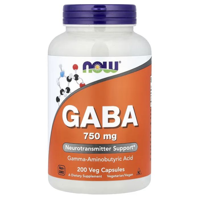 NOW Foods, GABA, 750 mg, 200 Veg Capsules