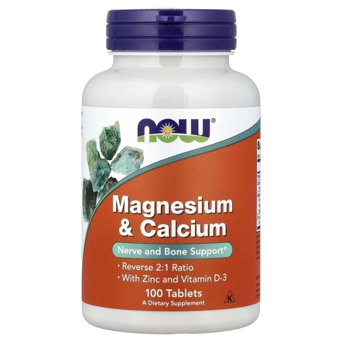 NOW Foods, Magnesium & Calcium With Zinc and Vitamin D-3, 100 Tablets
