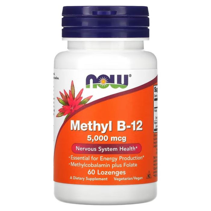 NOW Foods, Methyl B12 5000 mcg, 60 zuigtabletjes