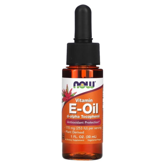  NOW Foods, Vitamin E-Oil, Antioxidant Protection, 1 fl oz (30 ml) 